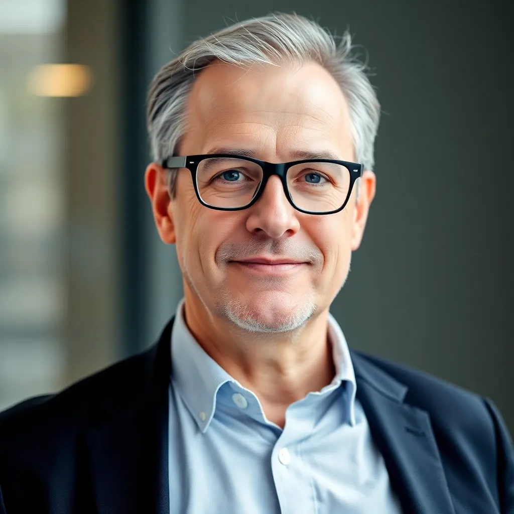 Man van middelbare leeftijd met bril