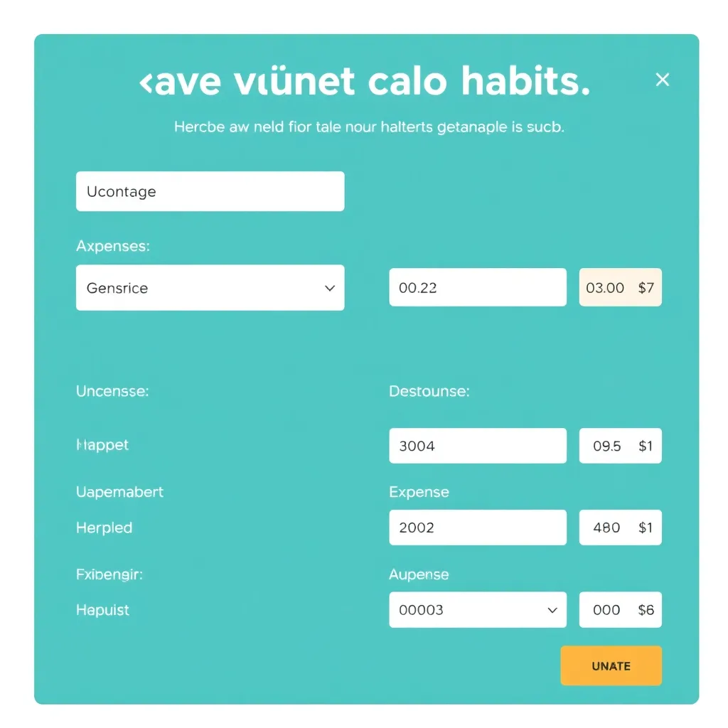 Screenshot van de budgetcalculator interface met verschillende invulvelden